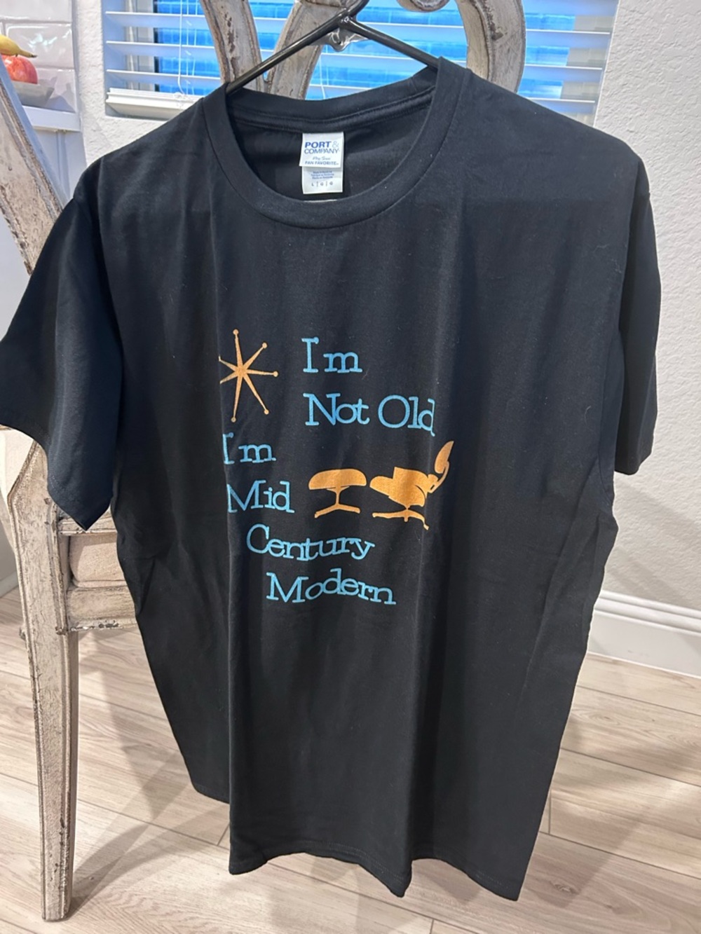 Ladies’ Tee “I’m Not Old I’m Mid-Century Modern”~ Size Large